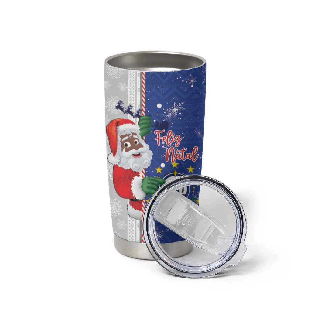 Afro Christmas in Cape Verde Tumbler Cup Black Santa Felix Natal - African Pride