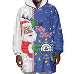 Afro Christmas in Cape Verde Wearable Blanket Hoodie Black Santa Felix Natal - African Pride