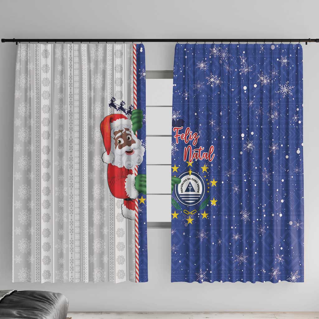 Afro Christmas in Cape Verde Window Curtain Black Santa Felix Natal - African Pride
