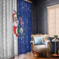 Afro Christmas in Cape Verde Window Curtain Black Santa Felix Natal - African Pride