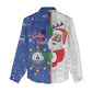 Afro Christmas in Cape Verde Women Casual Shirt Black Santa Felix Natal - African Pride