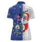 Afro Christmas in Cape Verde Women Polo Shirt Black Santa Felix Natal - African Pride