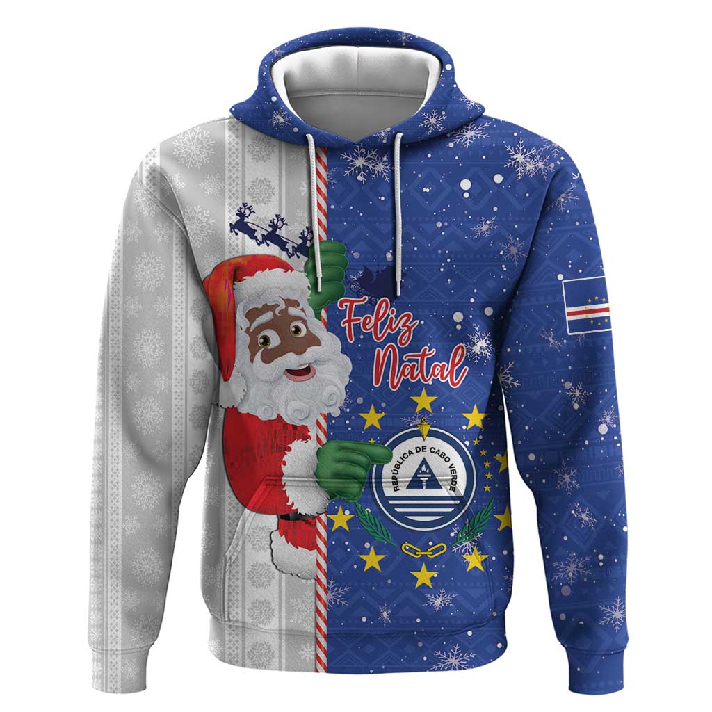 Afro Christmas in Cape Verde Zip Hoodie Black Santa Felix Natal - African Pride