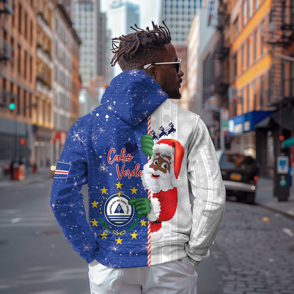 Afro Christmas in Cape Verde Zip Hoodie Black Santa Felix Natal - African Pride