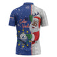 Cape Verde Christmas Zipper Polo Shirt Black Santa Felix Natal