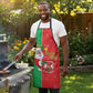 Burkina Faso Christmas Apron Black Santa Joyeux Noel