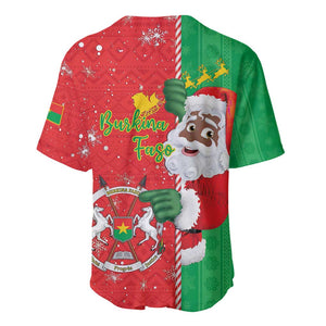 Afro Christmas in Burkina Faso Baseball Jersey Black Santa Joyeux Noel - African Pride