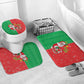 Burkina Faso Christmas Bathroom Set Black Santa Joyeux Noel