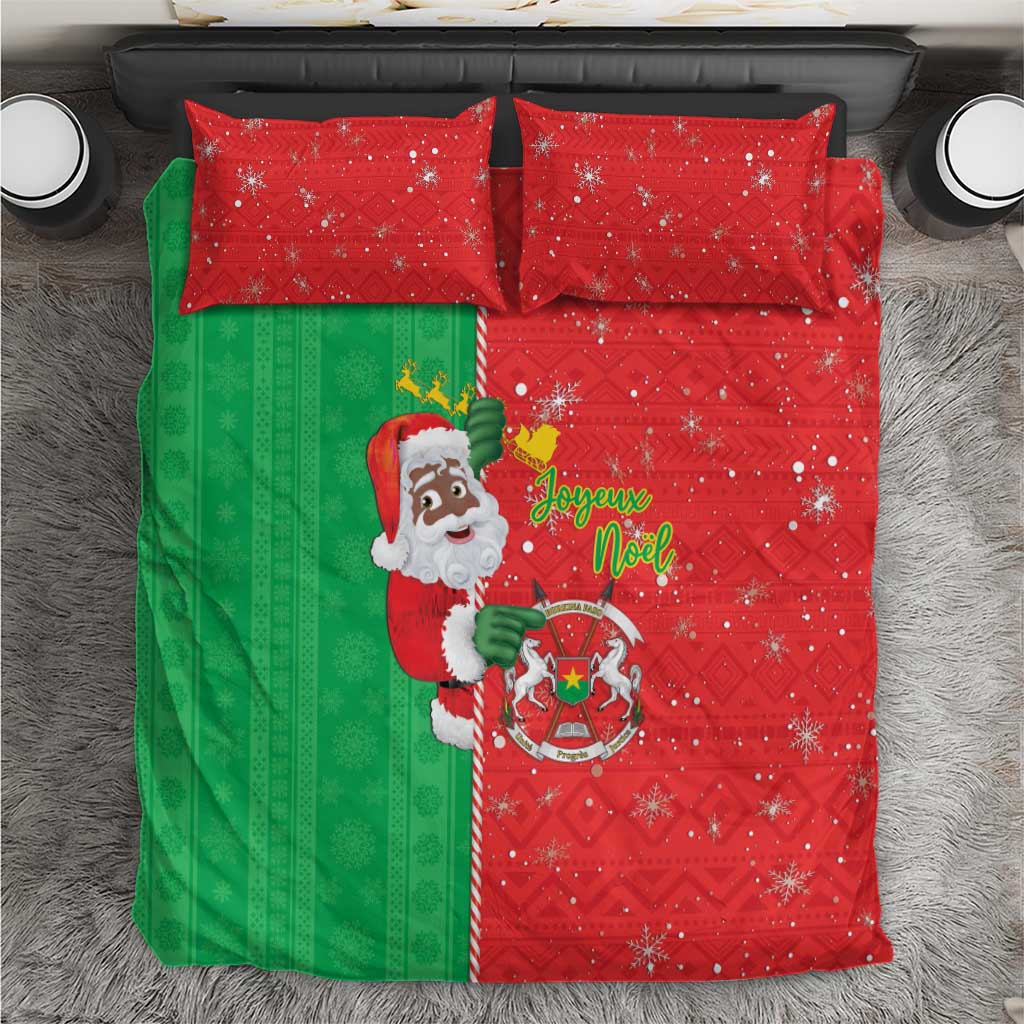 Afro Christmas in Burkina Faso Bedding Set Black Santa Joyeux Noel - African Pride