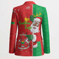 Burkina Faso Christmas Blazer Black Santa Joyeux Noel