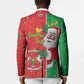 Burkina Faso Christmas Blazer Black Santa Joyeux Noel