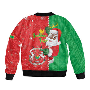 Afro Christmas in Burkina Faso Bomber Jacket Black Santa Joyeux Noel - African Pride