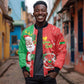 Afro Christmas in Burkina Faso Bomber Jacket Black Santa Joyeux Noel - African Pride