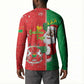 Burkina Faso Christmas Button Sweatshirt Black Santa Joyeux Noel