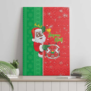 Afro Christmas in Burkina Faso Canvas Wall Art Black Santa Joyeux Noel - African Pride