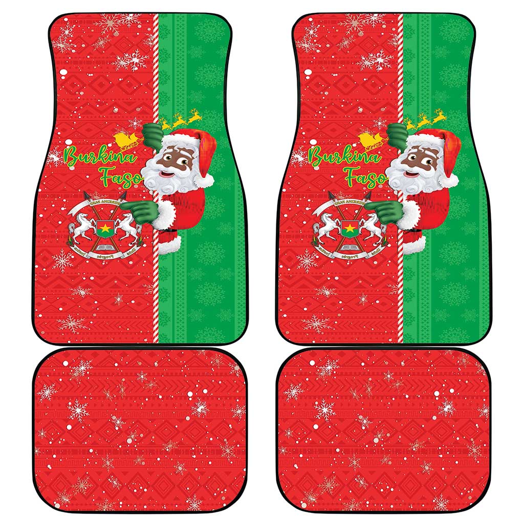 Afro Christmas in Burkina Faso Car Mats Black Santa Joyeux Noel - African Pride