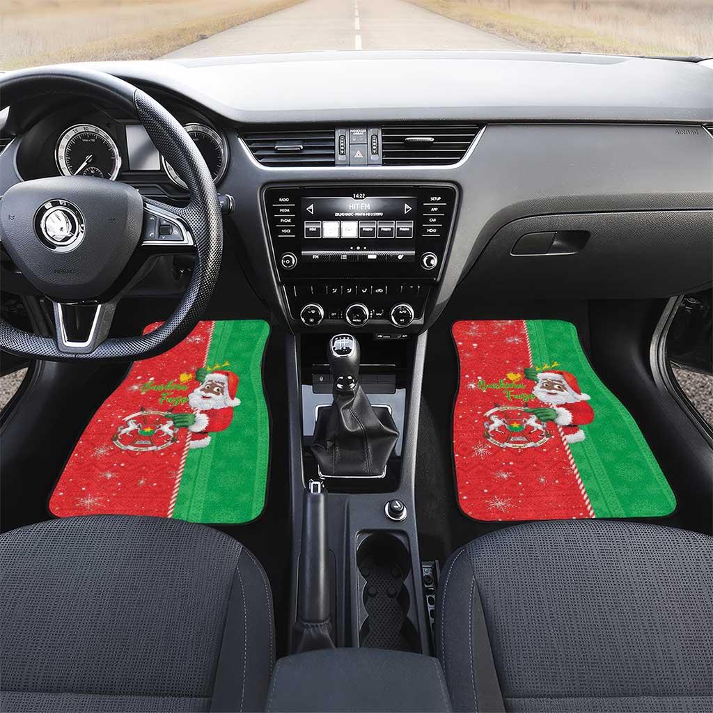 Afro Christmas in Burkina Faso Car Mats Black Santa Joyeux Noel - African Pride