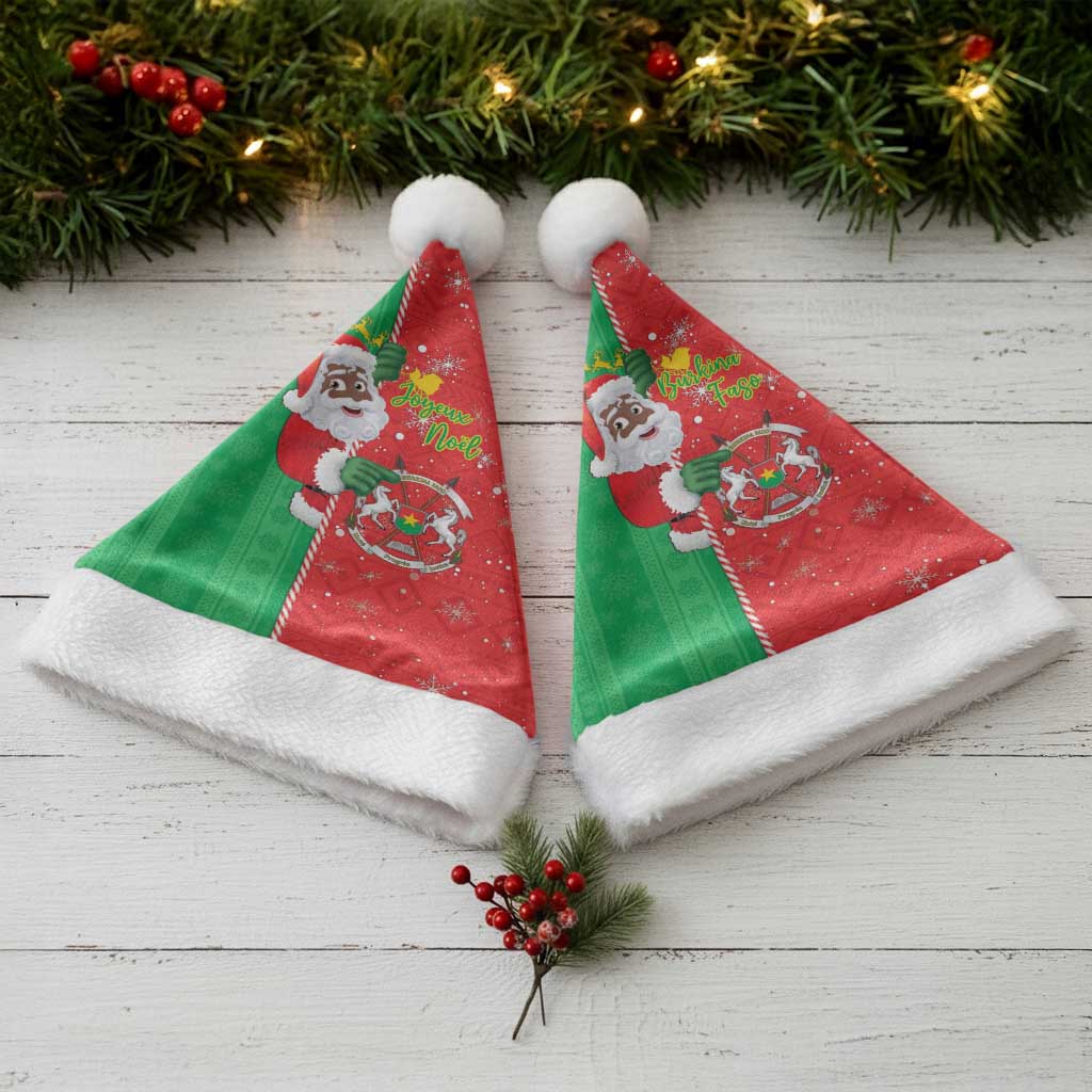 Afro Christmas in Burkina Faso Christmas Santa Hat Black Santa Joyeux Noel - African Pride