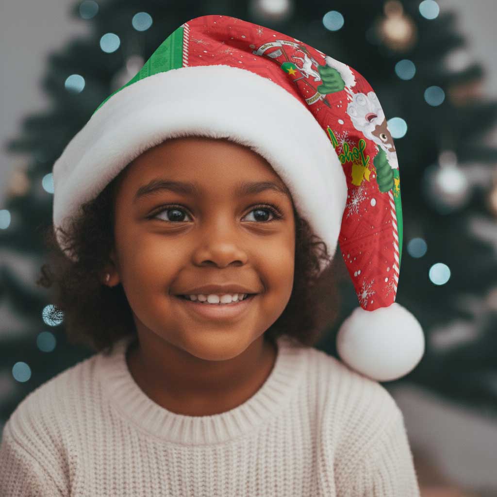 Afro Christmas in Burkina Faso Christmas Santa Hat Black Santa Joyeux Noel - African Pride
