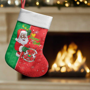 Afro Christmas in Burkina Faso Christmas Stocking Black Santa Joyeux Noel - African Pride