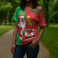 Burkina Faso Christmas Cross Shoulder Shirt Black Santa Joyeux Noel