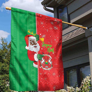 Afro Christmas in Burkina Faso Garden Flag Black Santa Joyeux Noel - African Pride