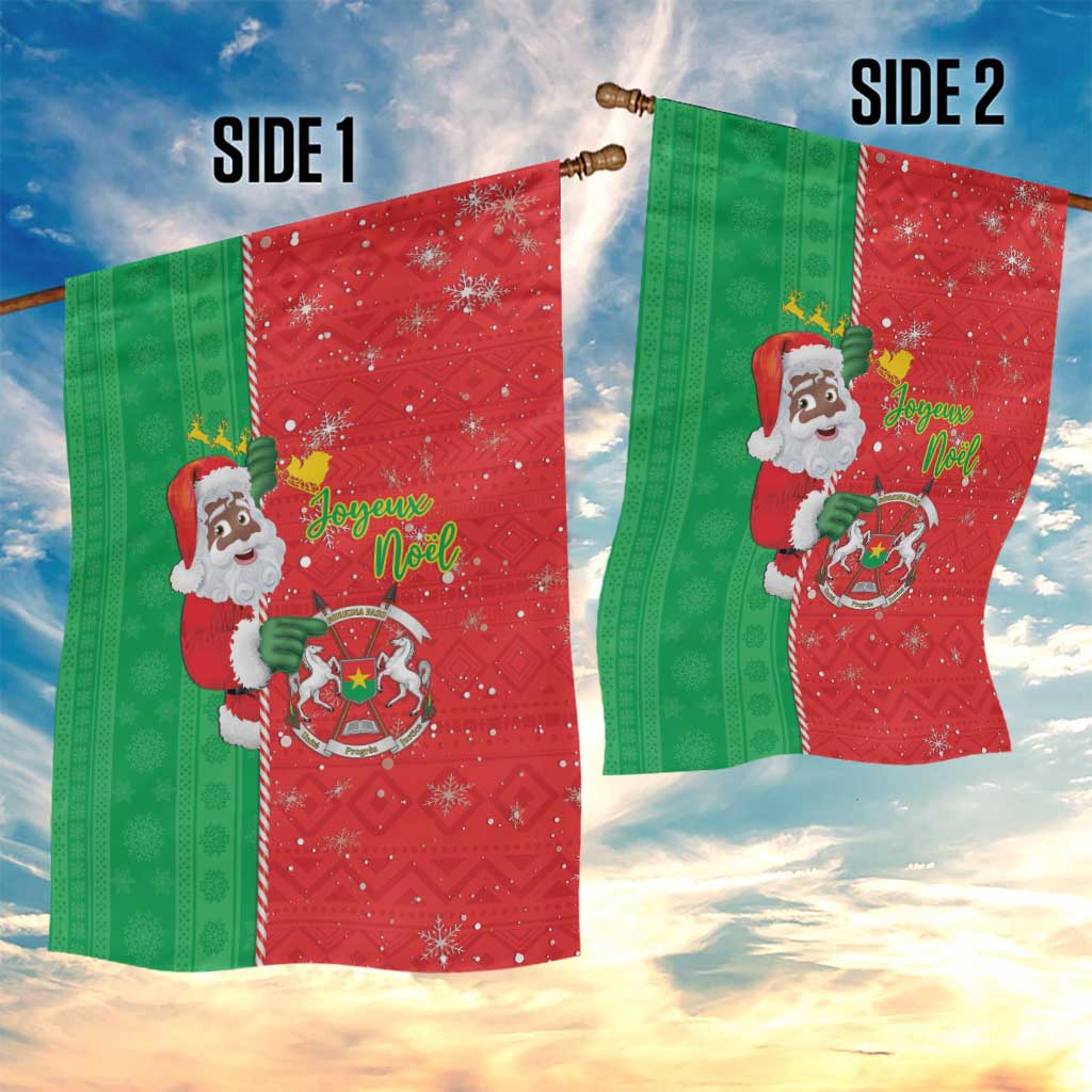 Afro Christmas in Burkina Faso Garden Flag Black Santa Joyeux Noel - African Pride