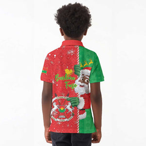 Afro Christmas in Burkina Faso Kid Polo Shirt Black Santa Joyeux Noel - African Pride