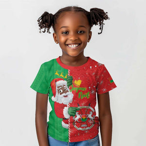 Afro Christmas in Burkina Faso Kid T shirt Black Santa Joyeux Noel - African Pride