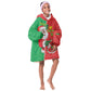 Afro Christmas in Burkina Faso Kid Wearable Blanket Hoodie Black Santa Joyeux Noel - African Pride