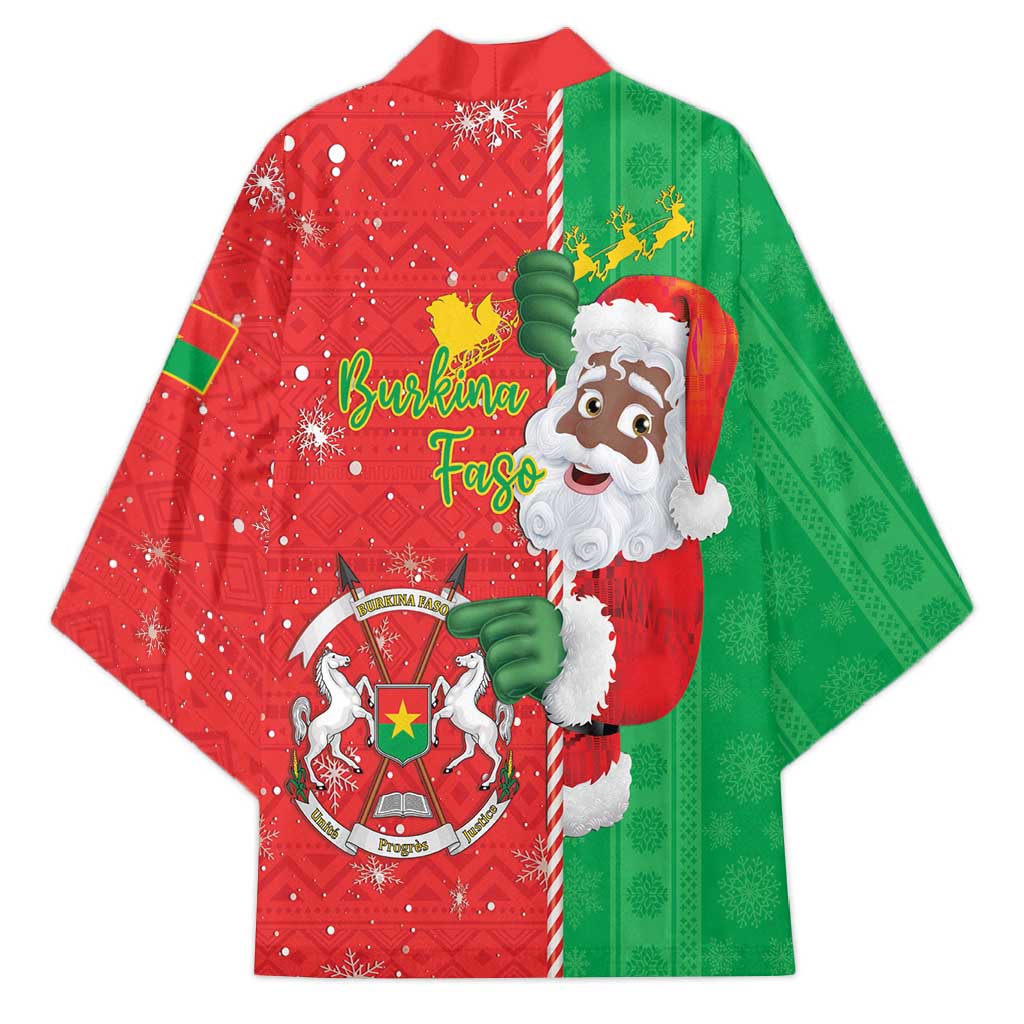 Burkina Faso Christmas Kimono Black Santa Joyeux Noel