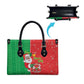 Burkina Faso Christmas Leather Bag Black Santa Joyeux Noel