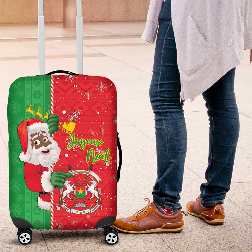 Afro Christmas in Burkina Faso Luggage Cover Black Santa Joyeux Noel - African Pride