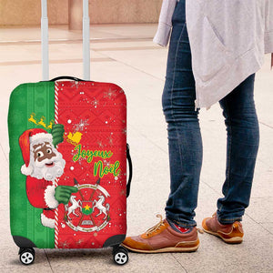 Afro Christmas in Burkina Faso Luggage Cover Black Santa Joyeux Noel - African Pride