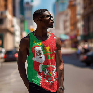Afro Christmas in Burkina Faso Men Tank Top Black Santa Joyeux Noel - African Pride