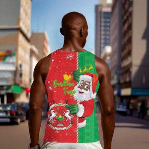 Afro Christmas in Burkina Faso Men Tank Top Black Santa Joyeux Noel - African Pride