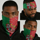 Afro Christmas in Burkina Faso Neck Gaiter Black Santa Joyeux Noel - African Pride