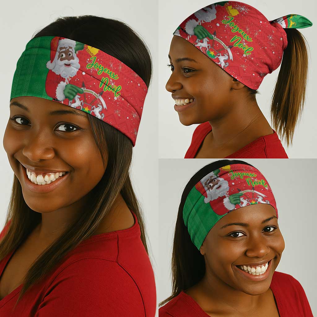 Afro Christmas in Burkina Faso Neck Gaiter Black Santa Joyeux Noel - African Pride