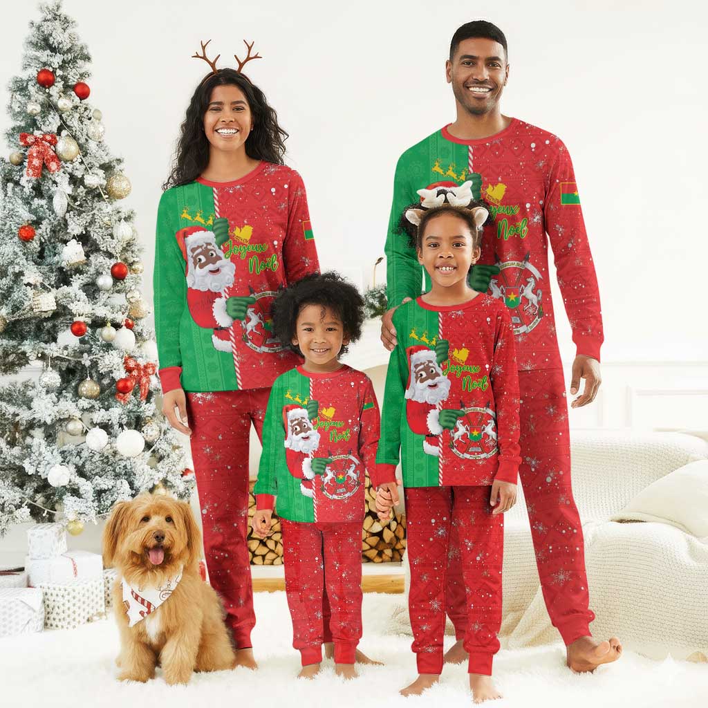Afro Christmas in Burkina Faso Christmas Pajama Set Black Santa Joyeux Noel - African Pride