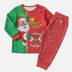 Afro Christmas in Burkina Faso Christmas Pajama Set Black Santa Joyeux Noel - African Pride