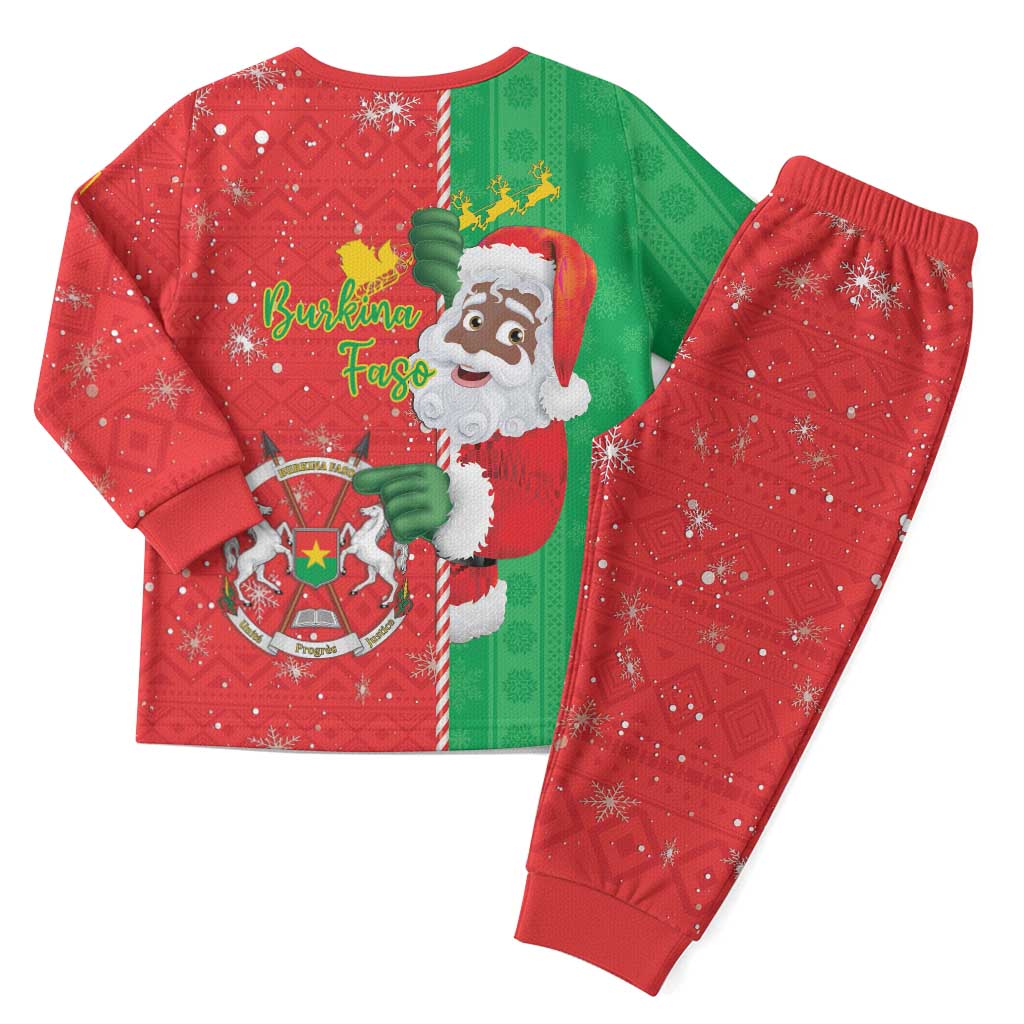 Afro Christmas in Burkina Faso Christmas Pajama Set Black Santa Joyeux Noel - African Pride