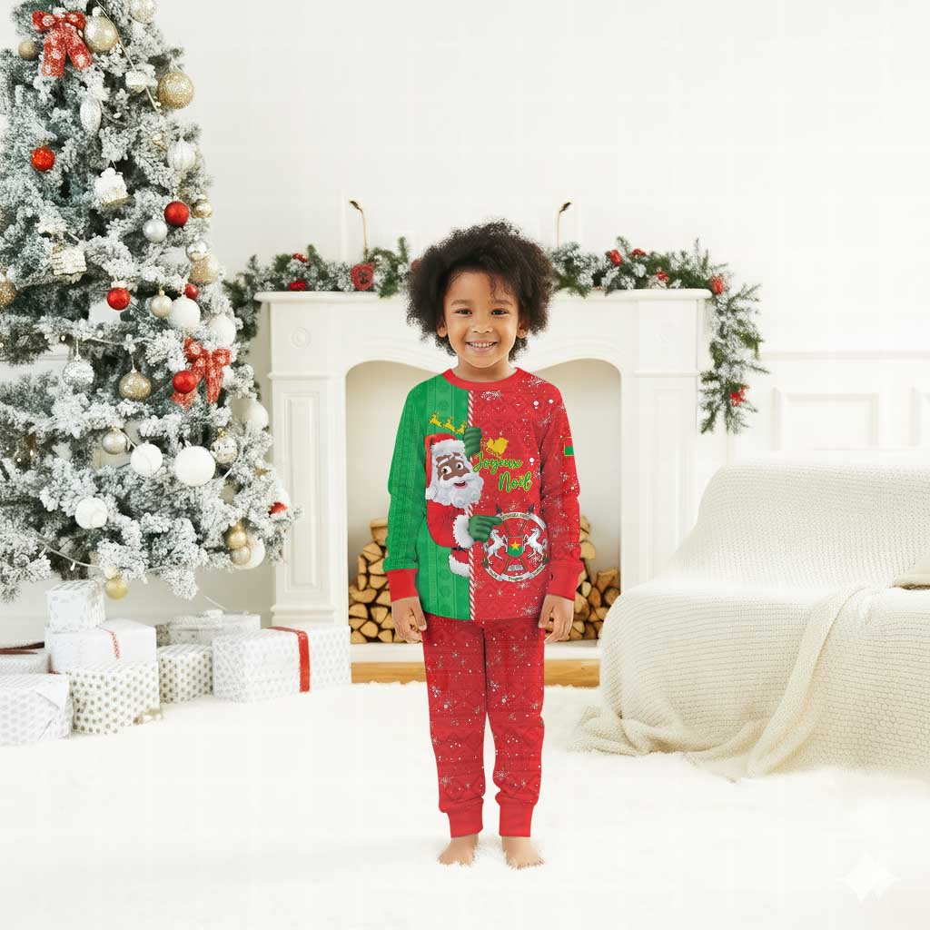 Afro Christmas in Burkina Faso Christmas Pajama Set Black Santa Joyeux Noel - African Pride