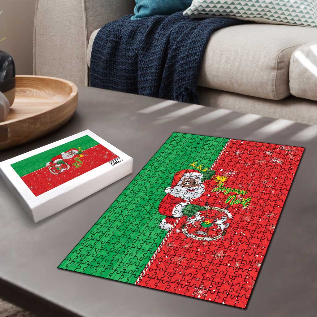 Burkina Faso Christmas Puzzle Black Santa Joyeux Noel