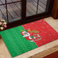 Afro Christmas in Burkina Faso Rubber Doormat Black Santa Joyeux Noel - African Pride