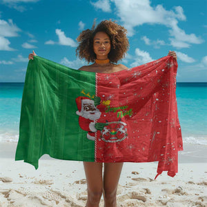 Afro Christmas in Burkina Faso Sarong Black Santa Joyeux Noel - African Pride