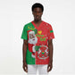 Burkina Faso Christmas Scrub Top Black Santa Joyeux Noel - African Pride