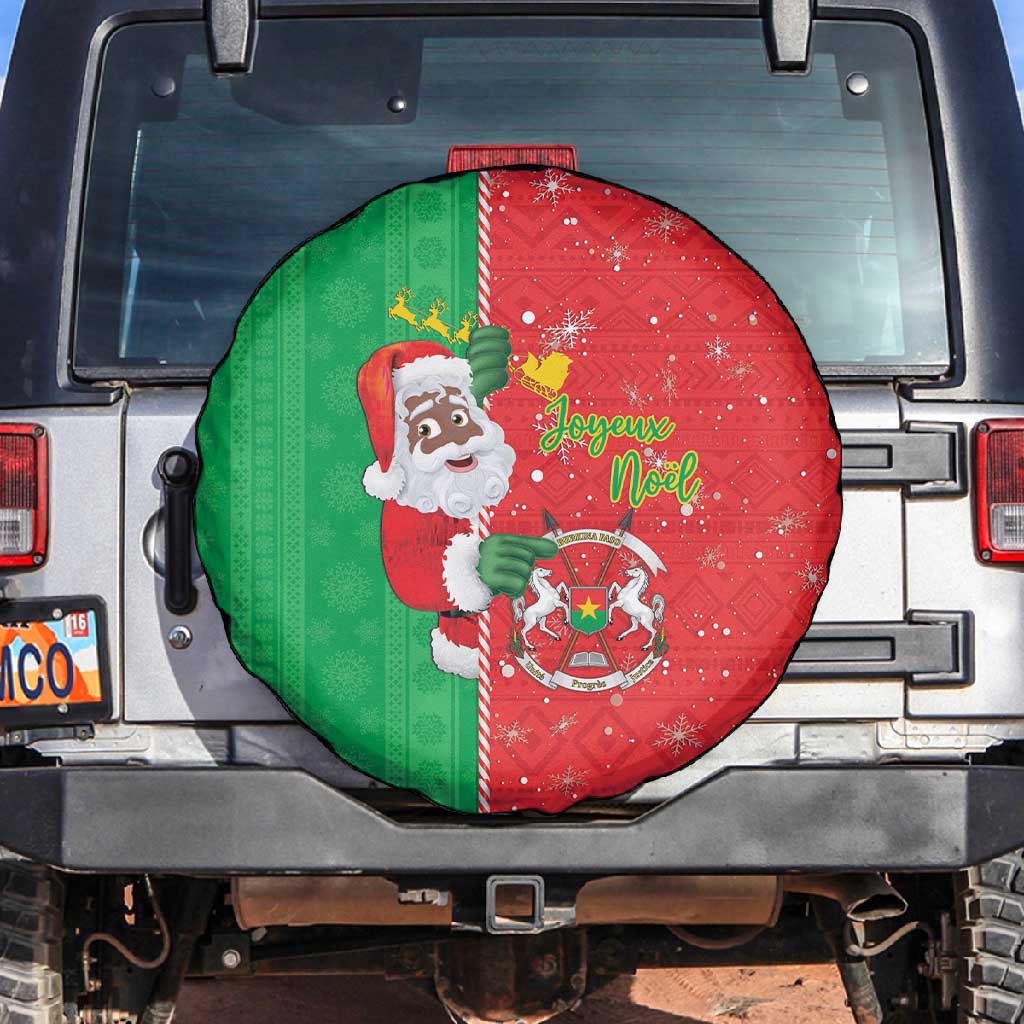 Afro Christmas in Burkina Faso Spare Tire Cover Black Santa Joyeux Noel - African Pride
