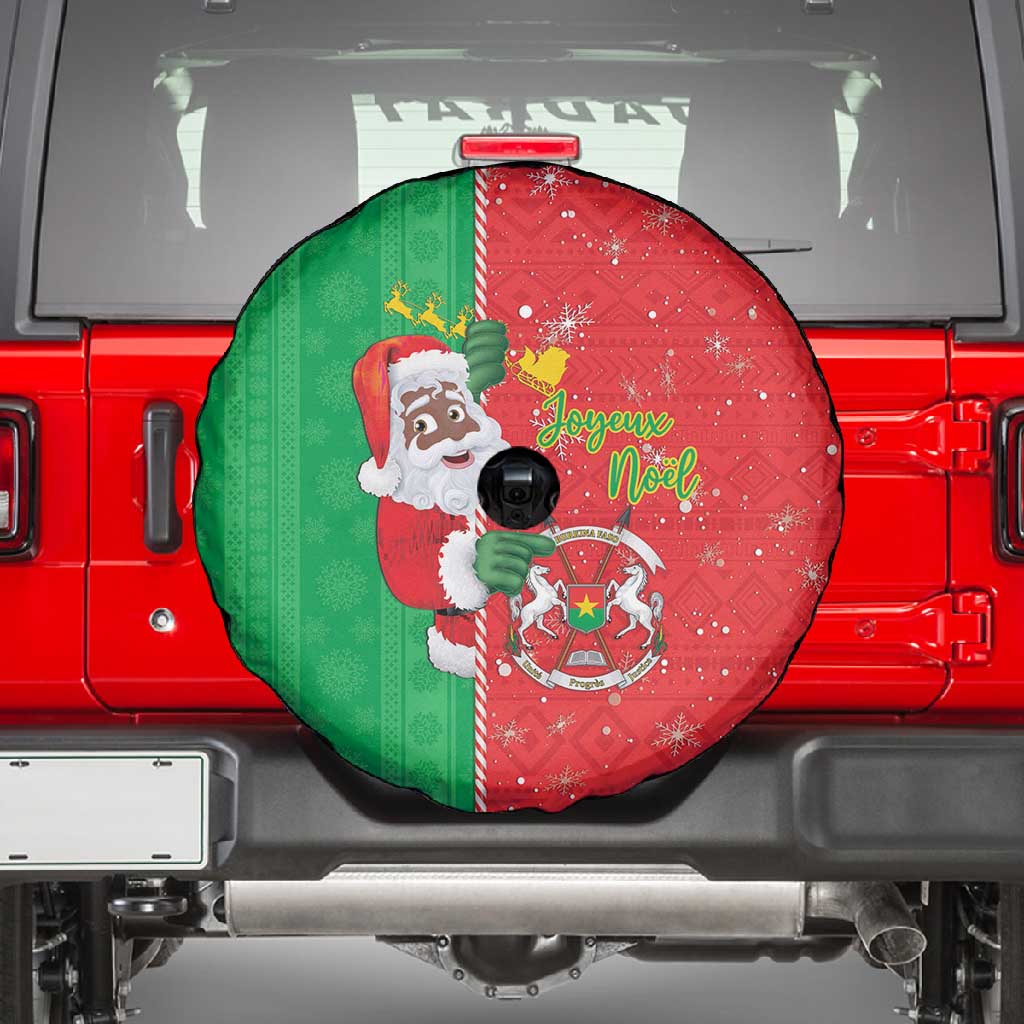 Afro Christmas in Burkina Faso Spare Tire Cover Black Santa Joyeux Noel - African Pride