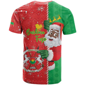 Afro Christmas in Burkina Faso T shirt Black Santa Joyeux Noel - African Pride