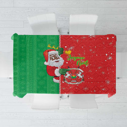 Afro Christmas in Burkina Faso Tablecloth Black Santa Joyeux Noel - African Pride